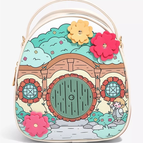 Hot Topic Handbags - The Lord of the Rings Bag End Door‎ Mini Backpack - BoxLunch Exclusive